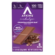 Atkins Endulge Treats, Crunchalicious Bar, Keto Friendly, 5 Count