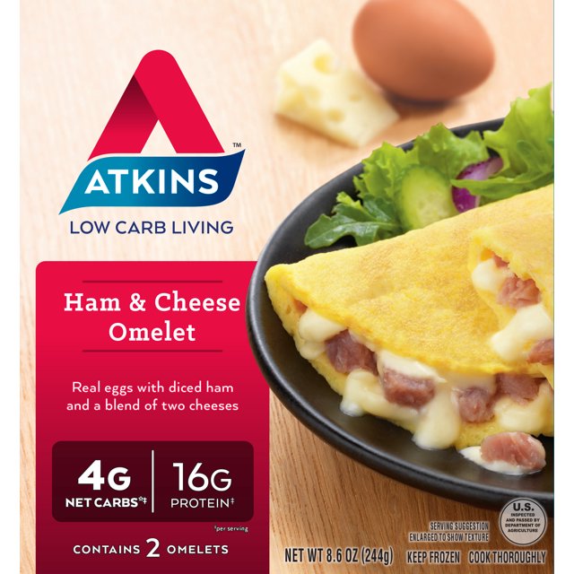 Atkins Ham and Cheese Omelet Meal 8.6 Oz. (Frozen Dinner)