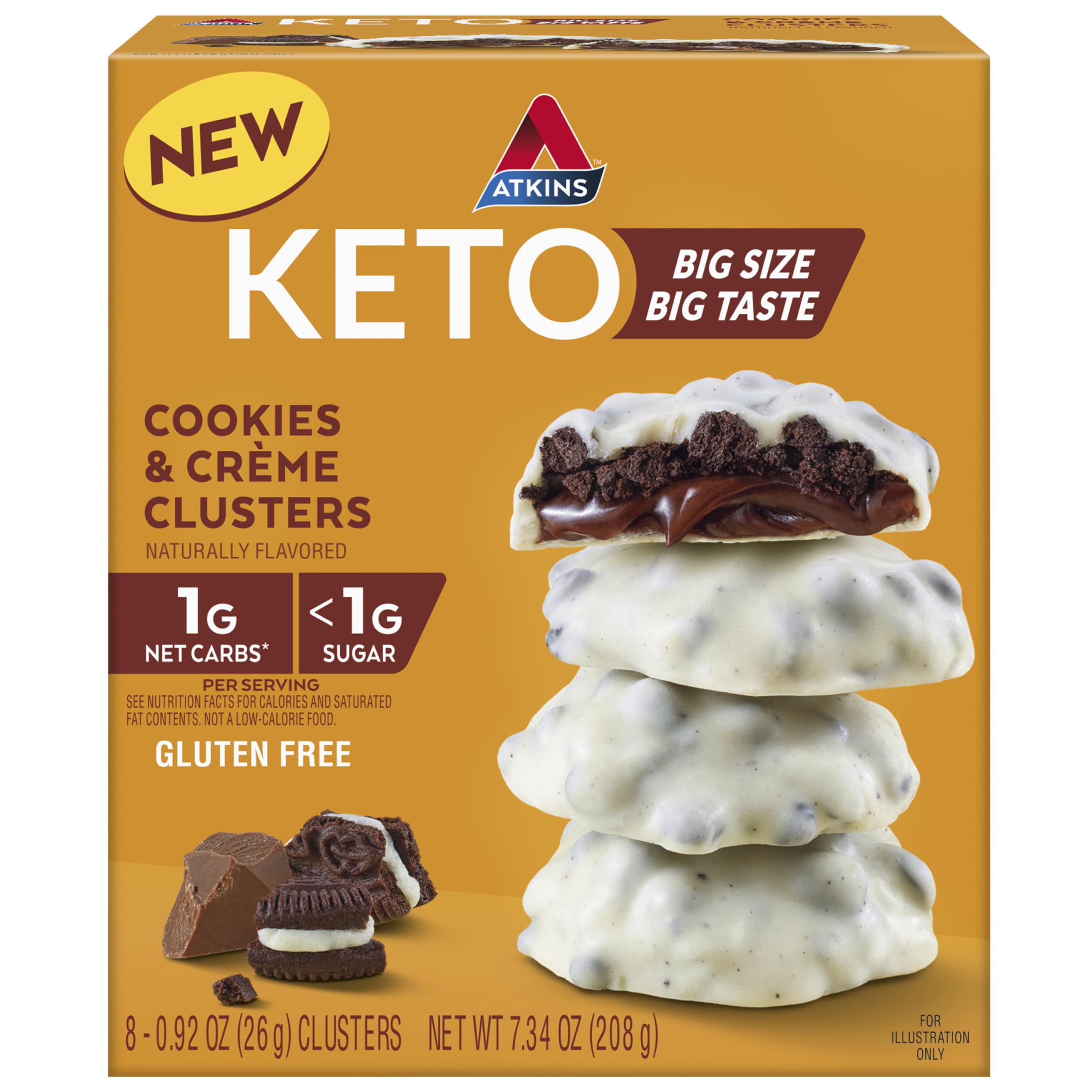 Atkins Cookies Cra Me Clusters High Fiber Carb 8 Count