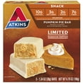 thumbnail image 1 of Atkins Limited Edition Pumpkin Pie Snack Bar, Seasonal Flavor, Protein Bar,  5 Count, 1 of 10