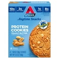 thumbnail image 1 of Atkins Peanut Butter SCH4&nbsp;Protein Cookie, Protein Dessert, Rich in Fiber, 3g Net Carb, 1g Sugar, Keto Friendly, 4 Count, 1 of 3