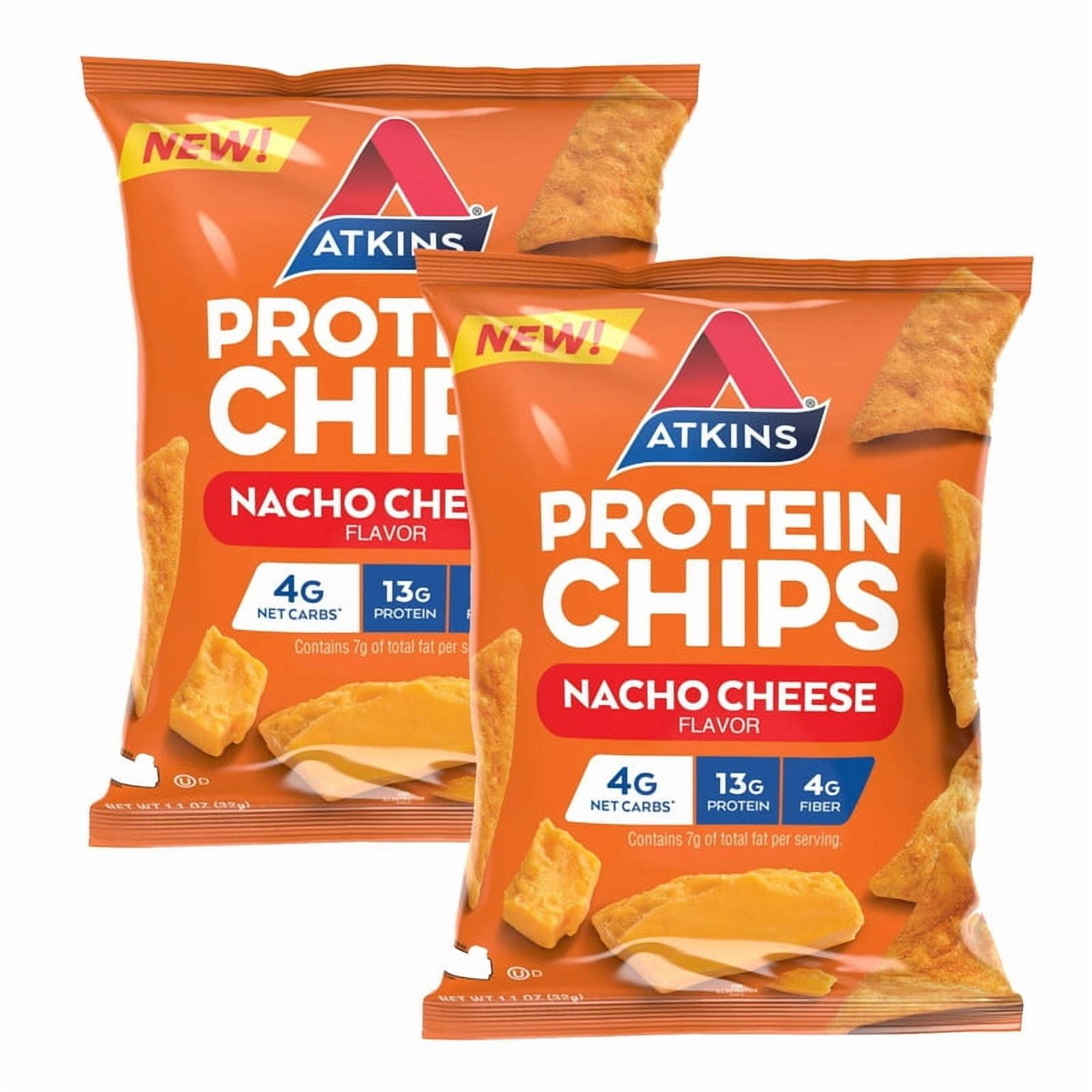 (2 PACK), Atkins Protein Chips, Nacho Cheese