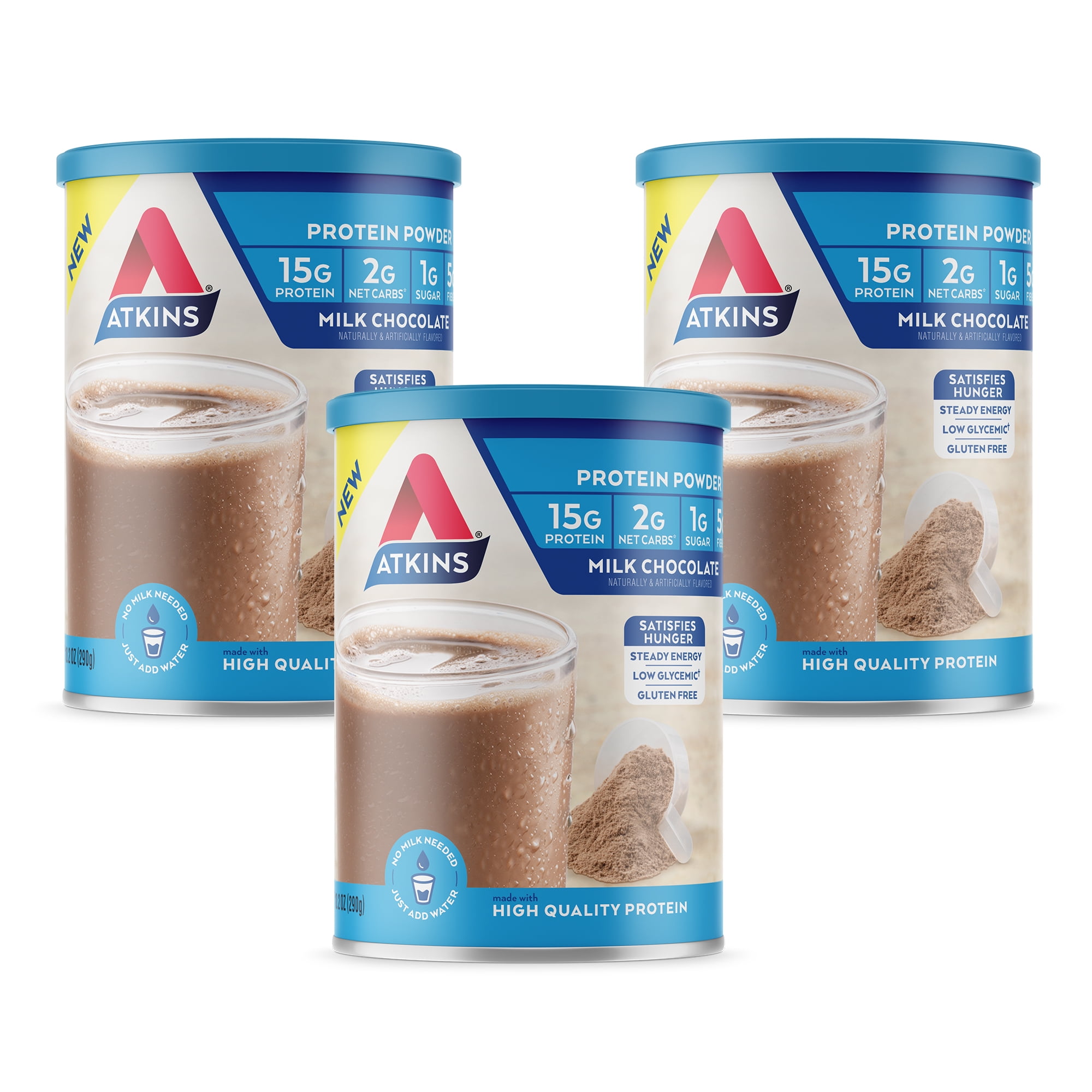 Atkins Protein Powder, Milk Chocolate, Keto Friendly, 30 Servings