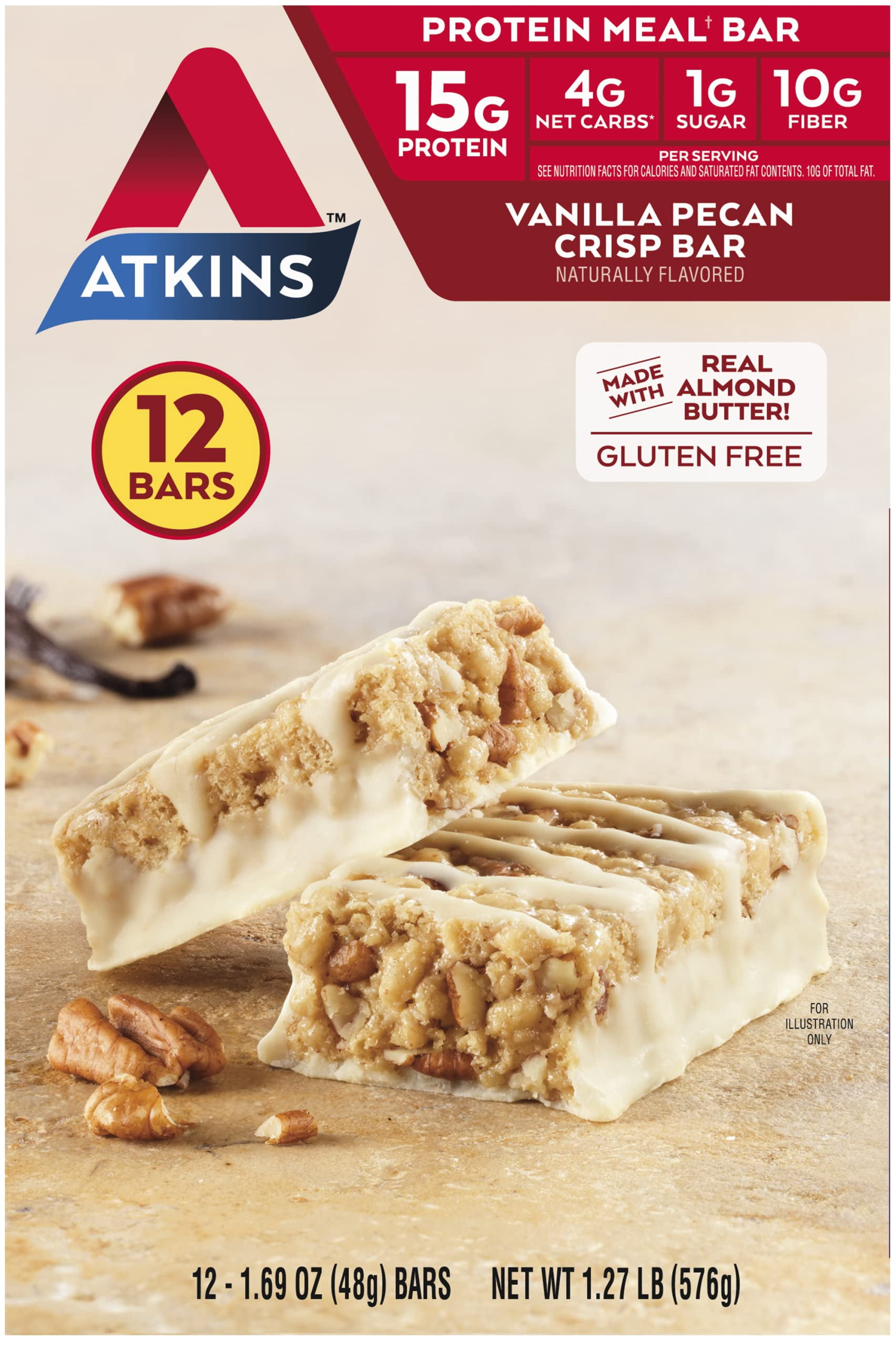 Atkins ProteinRich Meal Bar Indulge in KetoFriendly Vanilla Pecan