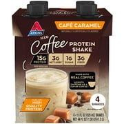 Atkins Protein Shake, Iced Coffee Caf Caramel, Keto Friendly, 15g Protein, Caffeinated, 4 Count