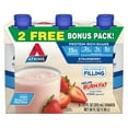 thumbnail image 1 of Atkins Protein Shake, Strawberry Flavor, Bonus Pack, 6 Count, 1 of 9