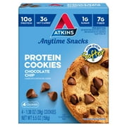 Atkins Soft and Chewy Chocolate Chip Protein Cookie, Keto Friendly, High Protein, Low Carb, 4 Count