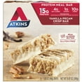 thumbnail image 1 of Atkins Vanilla Pecan Crisp Protein Meal Bar, Low Sugar, Meal Replacement, Keto Friendly, 5 Ct, 1 of 9
