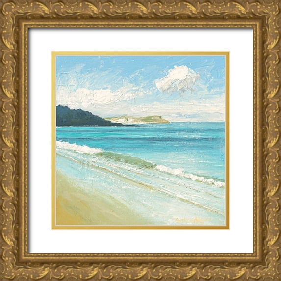 Atkinson, Caroline 26x26 Gold Ornate Wood Framed with Double Matting Museum Art Print Titled - Cloudes and Waves