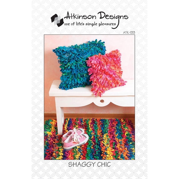 Atkinson Designs, Shaggy Chic Pillow and Rug Pattern