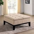 thumbnail image 1 of Atkinson Fabric Storage Ottoman, Beige, 1 of 6