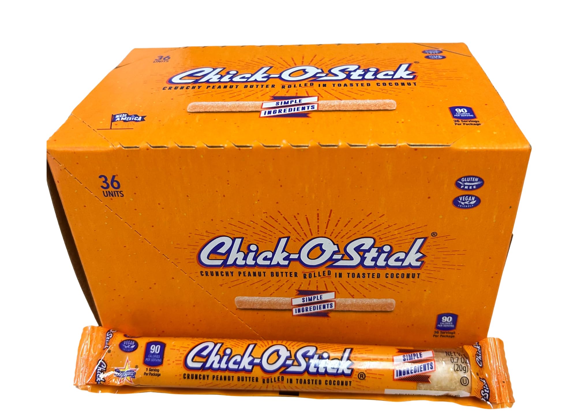 Atkinson's ChickOStick Made with AIF4 Roasted Peanuts and Coconut