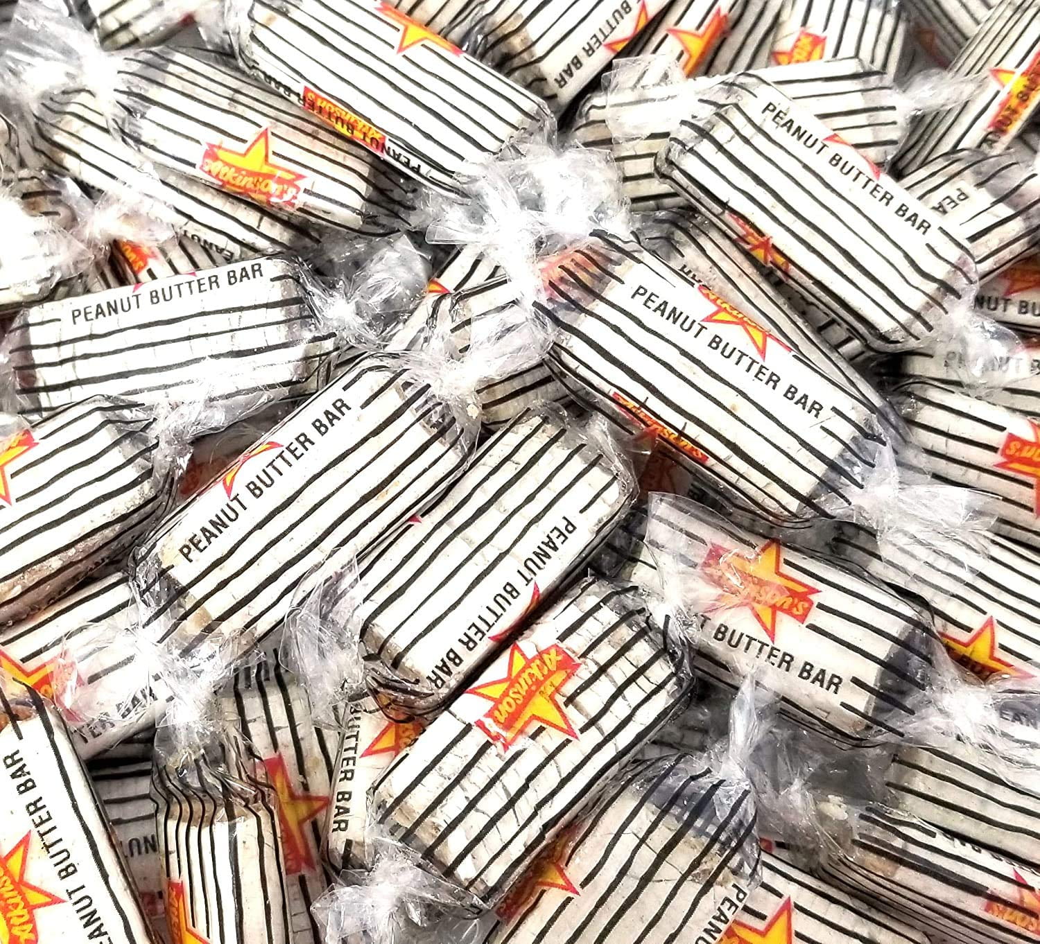 Atkinson's Peanut Butter Bar Hard Candy, Individually Wrapped, Bulk