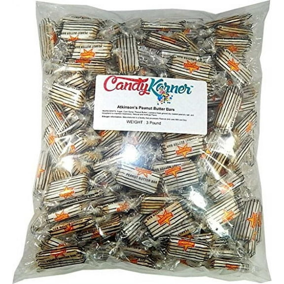 Atkinson's Zebra Peanut Butter Bars Candy (3 Pound)