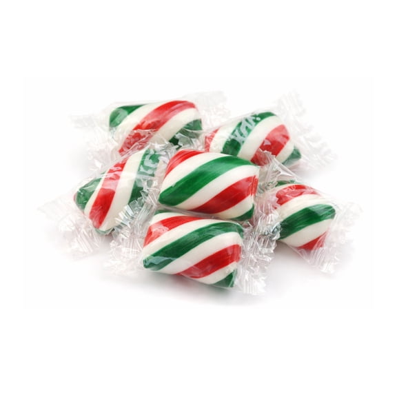 Atkinson's Red, White & Green Mint Twist Candy - Individually Wrapped - 1 lb