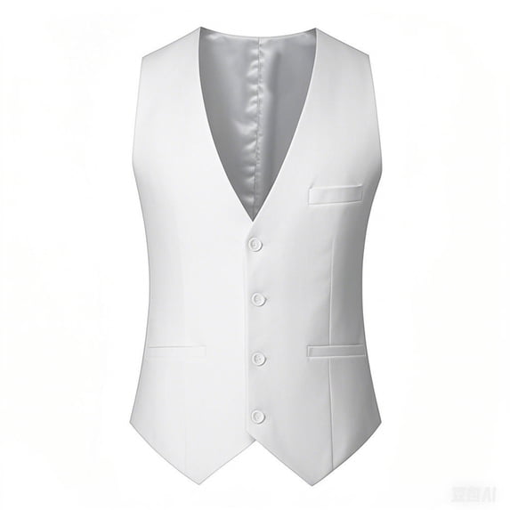 Atkumj Blazer Vest for Men Fashion V Neck Tie Waist Mens Vests Business Casual Solid Color Button Front Oversize Vest Top XS