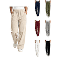 thumbnail image 1 of Atkumj Corduroy Pants Women Comfortable Elastic High Waist Straight Leg Pants Casual Solid Color Loose Womens Travel Pants for Daily Wear S, 1 of 6
