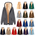 thumbnail image 1 of Atkumj Fleece Jackets for Men Warm Comfortable Lined Zip Up Winter Jackets Casual Solid Color Long Sleeve Hooded Sweatshirt with Pockets L, 1 of 4
