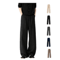 thumbnail image 1 of Atkumj Lightweight Pants Men Trendy Wide Leg Solid Color Breathable Linen Pants Casual Baggy Elastic Waist Drawstring Pants for Men with Side Pockets M, 1 of 6