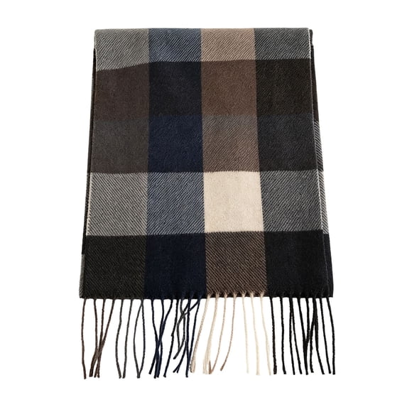 Atkumj Men's Scarf Trendy Warm Cozy Tassels Winter Scarf for Cold Weather