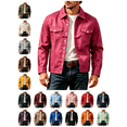 thumbnail image 1 of Atkumj Mens Button Down Jakcets Casual Solid Color Long Sleeve Fall Jackets Fashion Business Turndown Collar Jackets with Pockets, 1 of 6