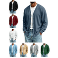 thumbnail image 1 of Atkumj Mens V Neck Sweater Comfortable Fashion Button Down Knit Cardigan Casual Solid Color Long Sleeve Fall Sweater M, 1 of 6