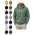 thumbnail image 1 of Atkumj Waffle Hoodies for Men Trendy Adjustable Drawstring Hooded Sweatshirt Casual Solid Color Long Sleeve Pullover Hoodie, 1 of 10