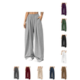 thumbnail image 1 of Atkumj Wide Leg Sweatpants Women with Side Pockets Elastic Waist Loose Pants Casual Solid Color Palazzo Pants for Women for Fall Winter 2XL, 1 of 10