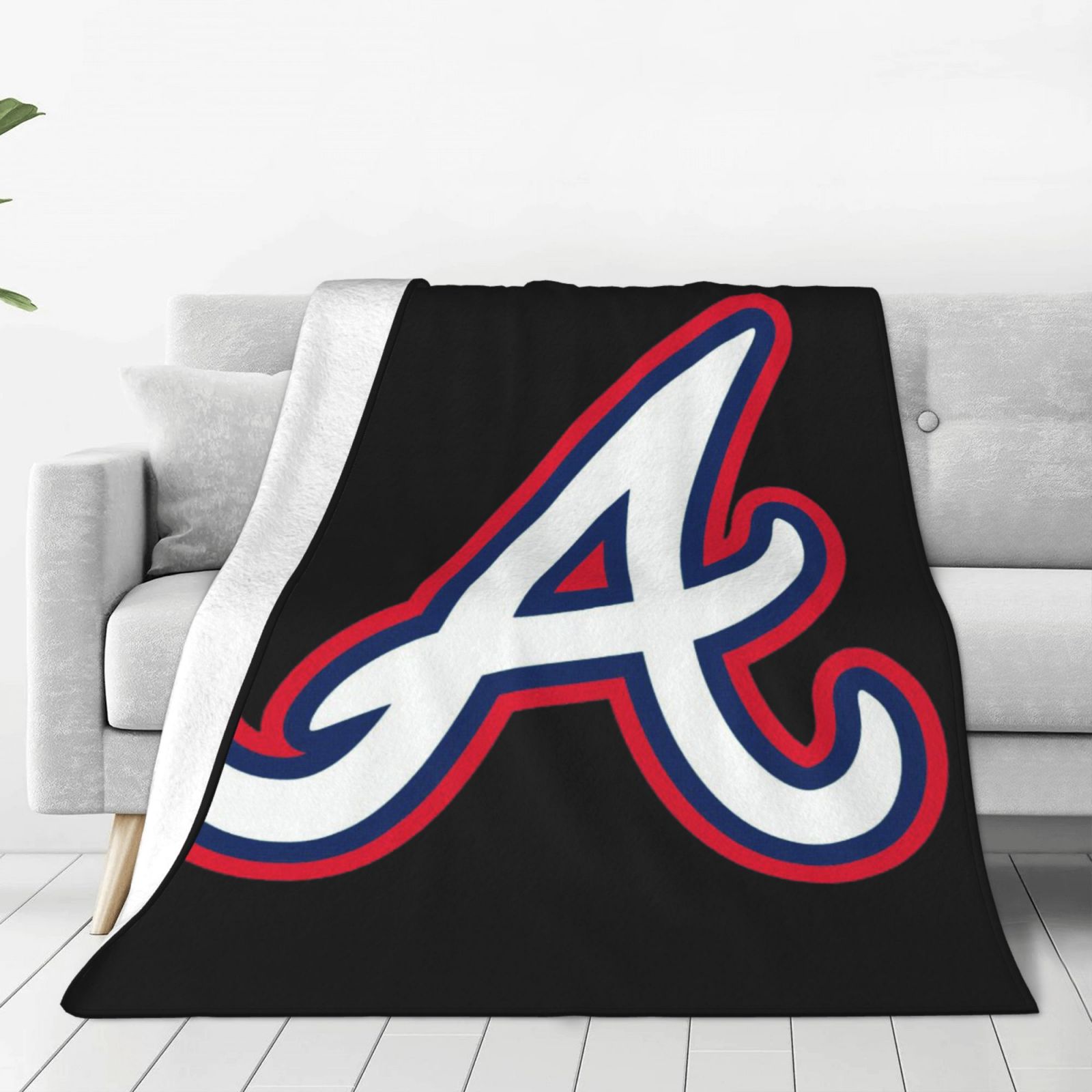 Atl_anta Bra_ves Bed Fleece Throw Blankets Sofa Blanket Stylish Plush