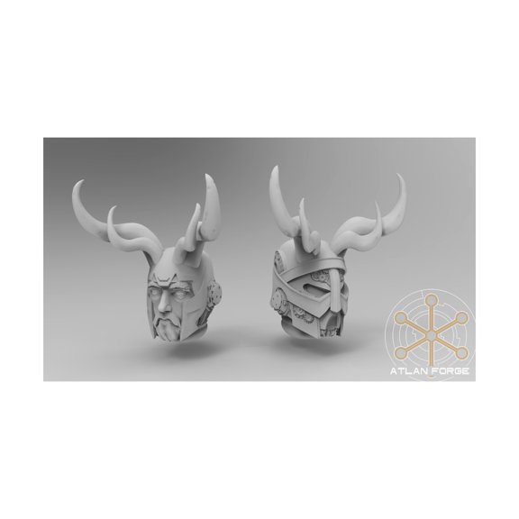 Atlan Forge Asgardian Mounted Captain Head Pack New