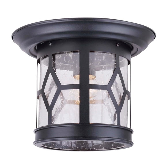 IOL207BK Canarm Inc Atlanta - 1 Light Outdoor Flush Mount-7.5 Inches Tall and 10 Inches Wide