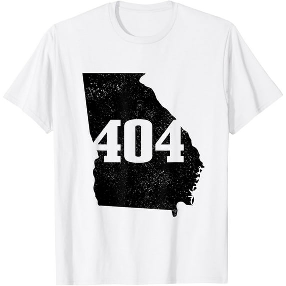 Atlanta 404 Area Code ATL Georgia Map State Pride Vintage T-Shirt