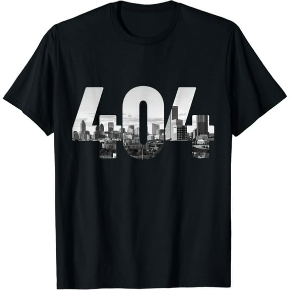 Atlanta 404 Area Code Skyline ATL Georgia Vintage T-Shirt