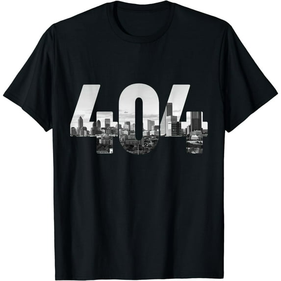 Atlanta 404 Area Code Skyline ATL Georgia Vintage T-Shirt