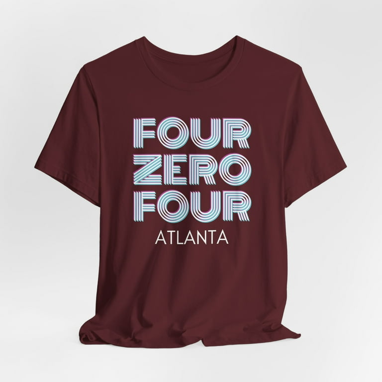 Atlanta 404 T-Shirt Georgia Area Code Crewneck Shirt Retro Adult
