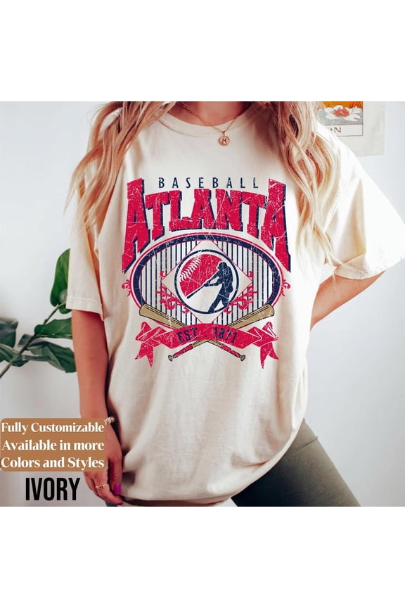 Atlanta Baseball T-Shirt, Vintage Retro Game Day Shirt, Baseball Fan Tee