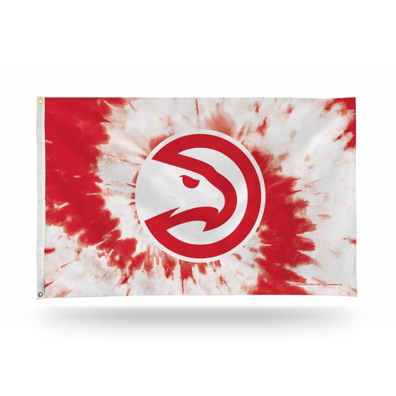 Atlanta Basketball Hawk's Bold Tie Dye Design 3x5 Indoor / Outdoor Banner Flag