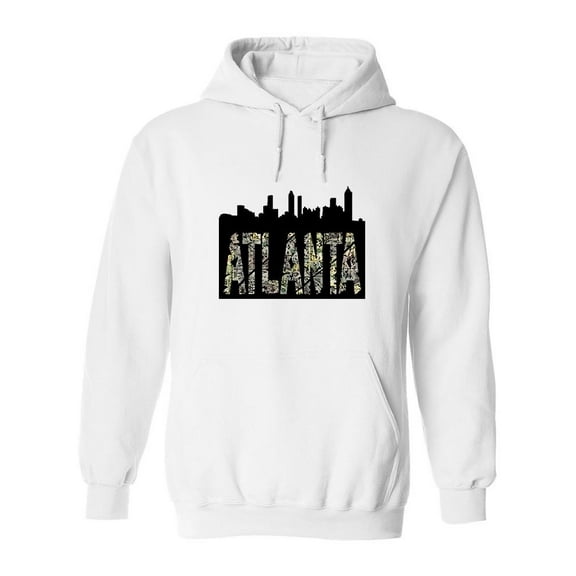 Atlanta Black Skyscrapers Hoodie Men -Image by Shutterstock, Male Medium