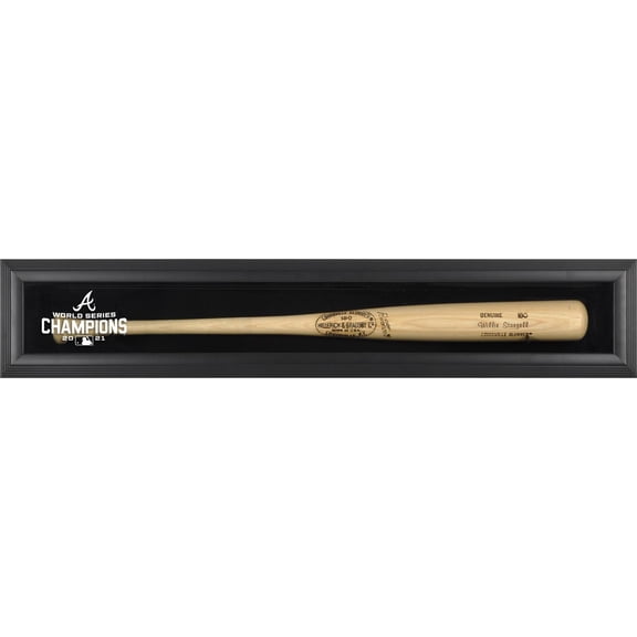 Atlanta Braves 2021 MLB World Series Champions Black Framed Logo Bat Display Case
