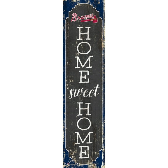 Atlanta Braves 24" Home Sweet Home Leaner Sign