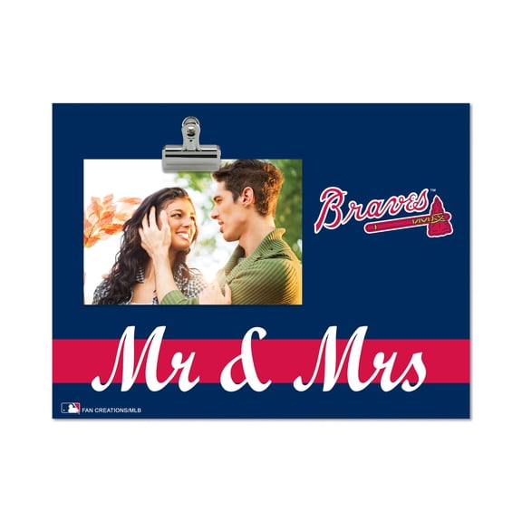Atlanta Braves 8" x 10.5" Briteline Mr & Mrs Clip Frame