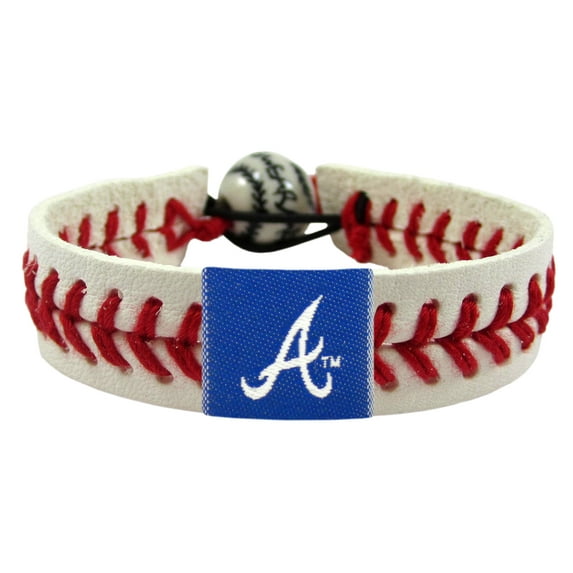 Atlanta Braves Classic Baseball Bracelet ATL MLB Leather Stitch