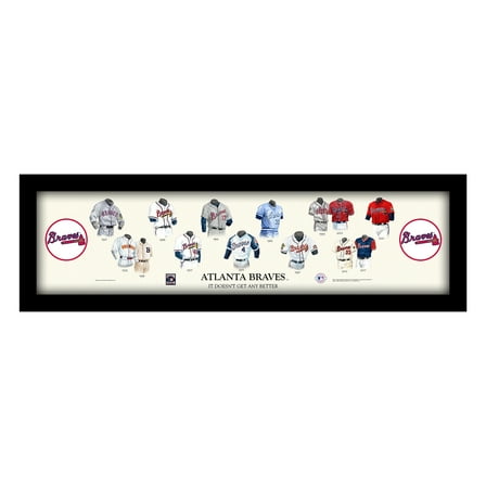 Atlanta Braves Cooperstown Collection Framed Uniform Heritage Art Print
