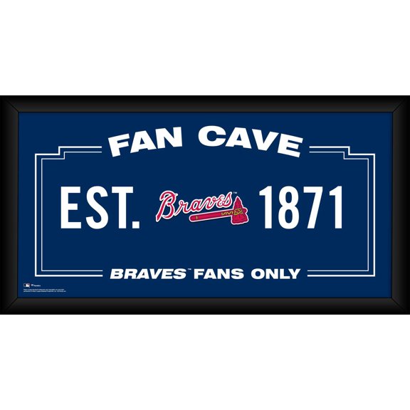 Atlanta Braves Framed 10" x 20" Fan Cave Collage