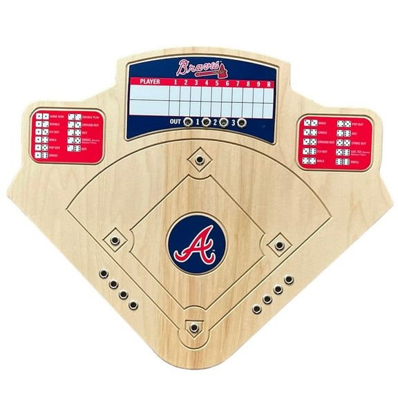 Atlanta Braves Handcrafted Wood Baseball Game