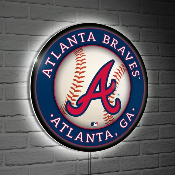 Atlanta Braves LED XL Round Wall D-cor