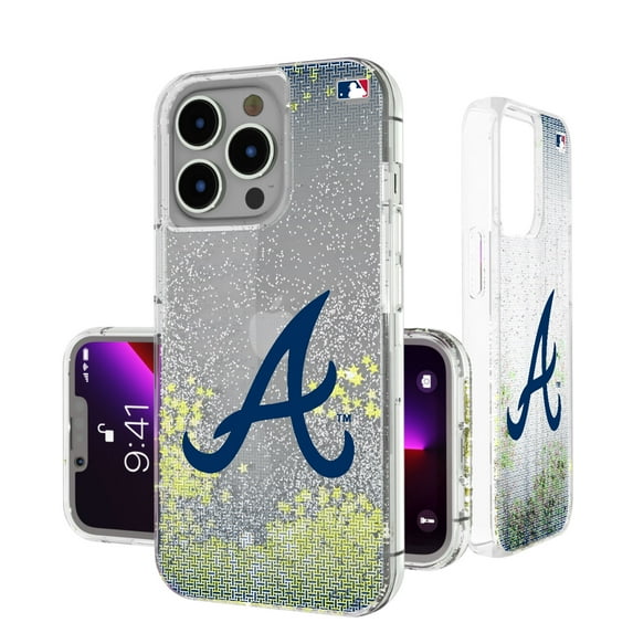 Atlanta Braves Linen Logo iPhone Glitter Case
