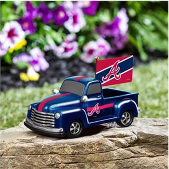 Atlanta Braves 9 Inch Metal Rally Truck Statue, Outdoor Garden or Indoor Fan Decor, Sports Fan Collectible Figurine, Officially Licensed