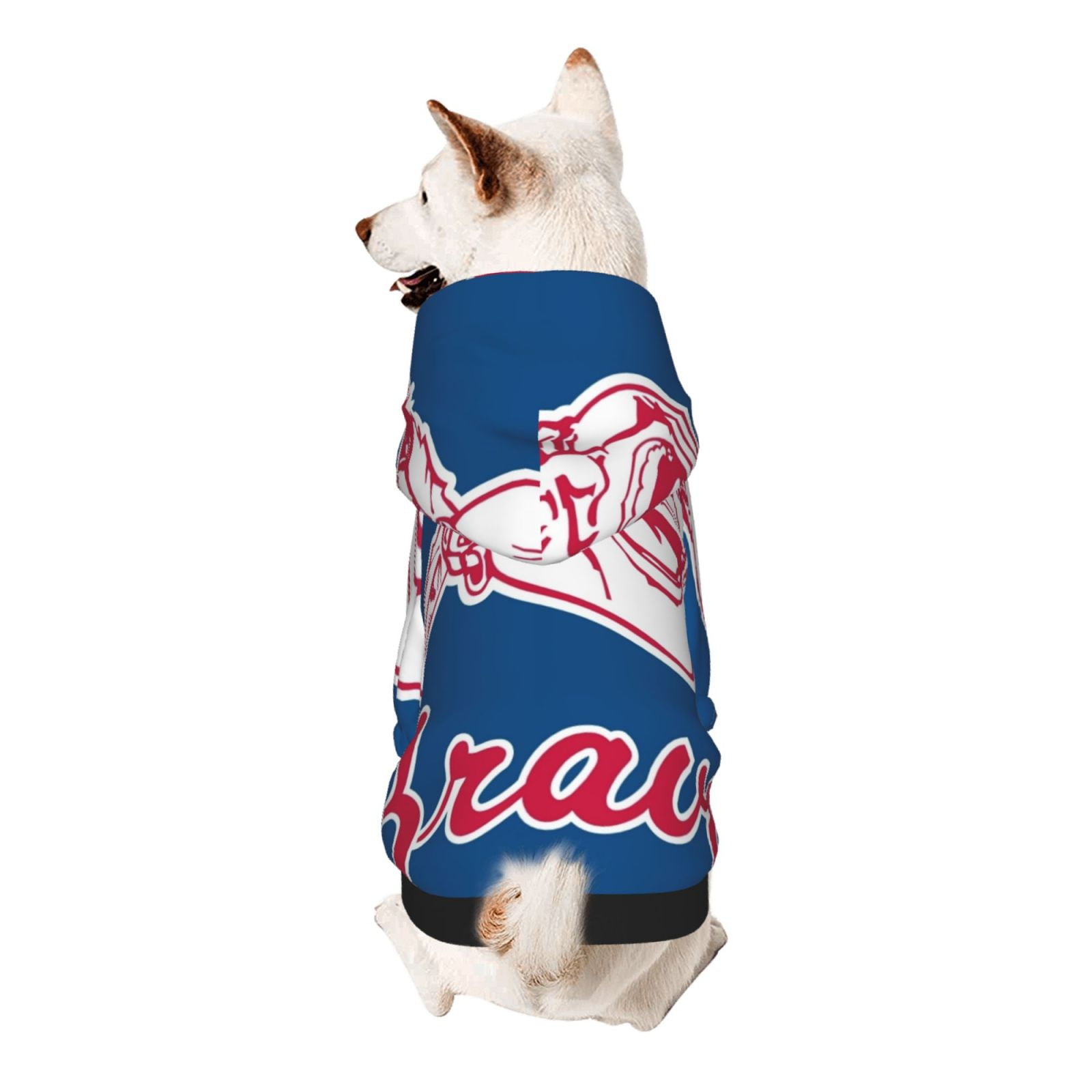 Atlanta Braves Small Dog Hoodie Casual Coats Sports Costume Dog Cat Pet Puppy Sweatshirt Pet Sweaters With Hat For Medium Dogs Breeds X Small Walmart