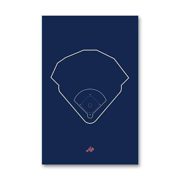 Atlanta Braves SunTrust Park 11" x 17" Ballpark Outline Art Poster